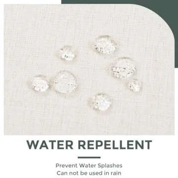 Magpie Fabrics Patio Bench Loveseat Cushion Covers (Replacement Cover only, No Insert!), Waterproof Fade Resistant Swing Cushion Slipcover with Ties(42x18x3 Inch, Creamy White)