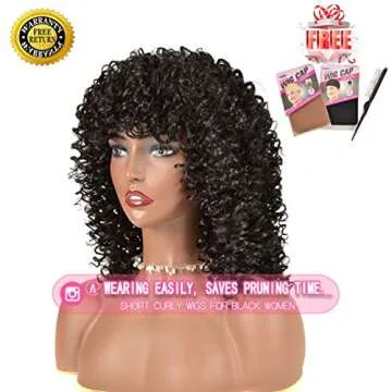 Rosmile Curly Wigs for Black Women - Stylish & Natural Look