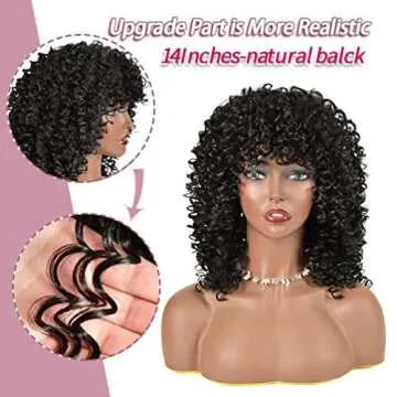 Rosmile Curly Wigs for Black Women - Stylish & Natural Look