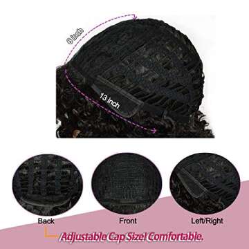 Rosmile Curly Wigs for Black Women - Stylish & Natural Look