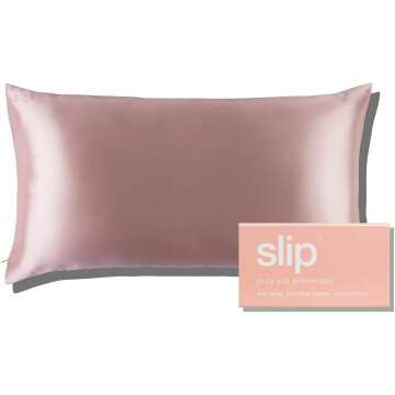 Slip Silk King Pillowcase Pink - 100% Pure 22 Momme Silk for Beauty Sleep