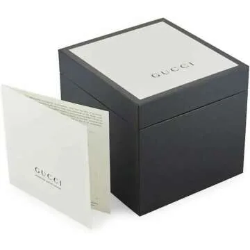 Gucci Gold-Tone & Black Leather Watch for Men