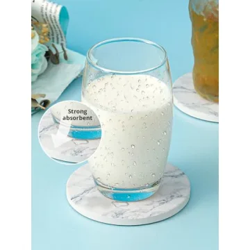LIFVER Coasters - Marble-Style, Stylish & Absorbent
