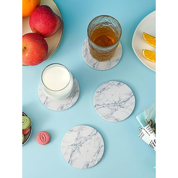LIFVER Coasters - Marble-Style, Stylish & Absorbent