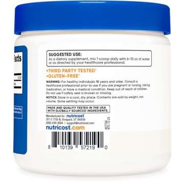 Nutricost L-Theanine Powder 100 Grams - Gluten Free & Non-GMO