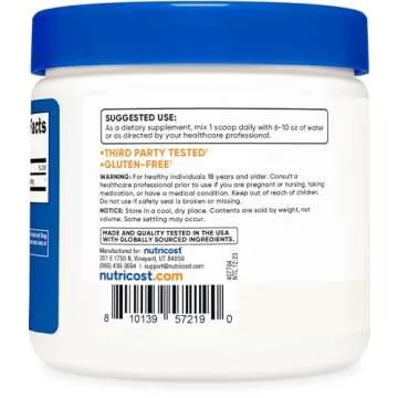 Nutricost L-Theanine Powder 100 Grams - Gluten Free & Non-GMO