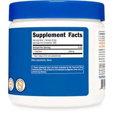 Nutricost L-Theanine Powder 100 Grams - Gluten Free & Non-GMO