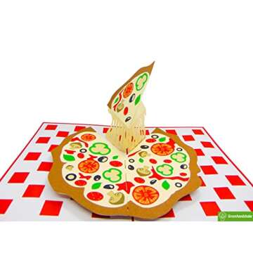 Pizza Pop Up Card for Every Occasion - 3D Greeting Card