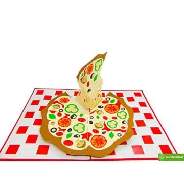 Pizza Pop Up Card for Every Occasion - 3D Greeting Card