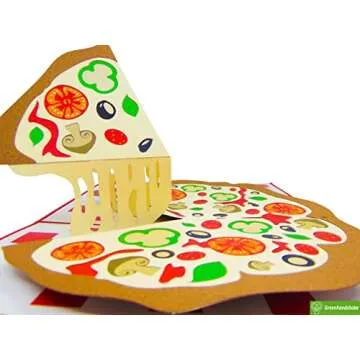 Pizza Pop Up Card for Every Occasion - 3D Greeting Card