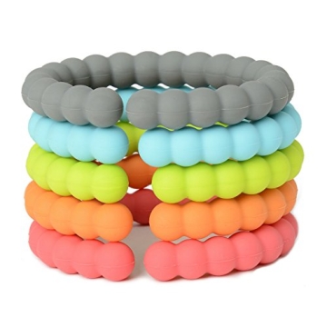 Chewbeads - Silicone Baby Links, Multi Use Baby Toy Rings - Attach Toys & Teethers to Stroller, Car ...