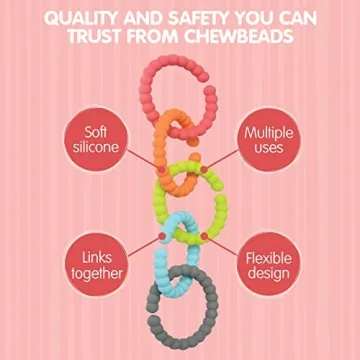 Chewbeads Baby Links - Safe Silicone Toy Rings for Toddlers
