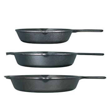 Lodge Cast Iron Skillet Set 12 10.25 8 Inch Bundle