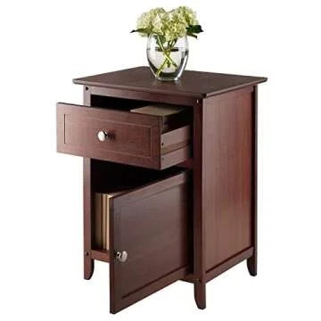 Winsome Wood Eugene Accent Table, Walnut, FURNITURE
