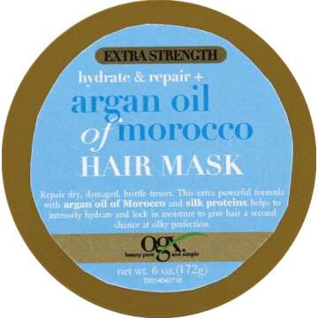 OGX Extra Strength Hydrate Repair + Argan Oil of Morocco Hair Mask Deep Moisturizing Conditioning Tr...