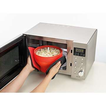 Lekue Microwave Popcorn Popper/Popcorn Maker, Red