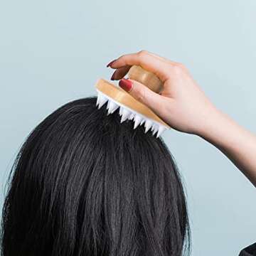 JDY Brush Bamboo Hair & Shampoo Brush Set for Healthy Scalp