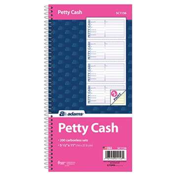 Adams Spiral Petty Cash Book, 2-Part Carbonless, Efficient and Organized