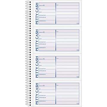 Adams Spiral Petty Cash Book, 200 Sets, Carbonless