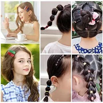BESARME 1000pcs Colorful Mini Rubber Bands for Hair, Hair Ties Set with 16pcs Styling Tools for Baby Girls, Women's Hair Accessories Gift, Macaron color