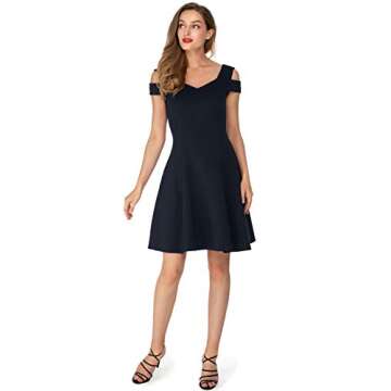 InsNova Navy Blue Cocktail Dress for Women Juniors Summer Wedding Guest Homecoming Graduation Evening Party Birthday