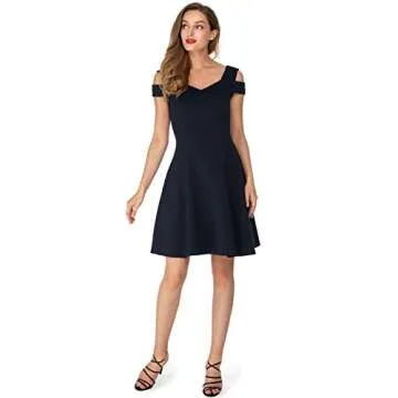 InsNova Navy Blue Cocktail Dress for Women Juniors Summer Wedding Guest Homecoming Graduation Evening Party Birthday