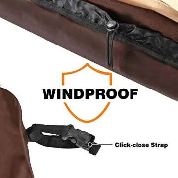 Vailge Veranda Rectangular/Oval Patio Table Cover, Heavy Duty and Waterproof Outdoor Lawn Patio Furniture Covers, X-Large Beige & Brown