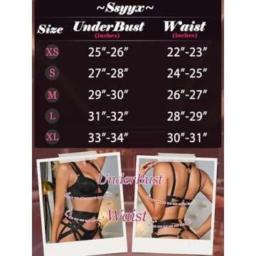 Sexy 4 Piece Strappy Garter Lingerie Set for Women