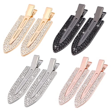 Magicsky 8PCS No Crease Hair Clips with Rhinestones for Women