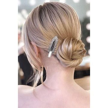 Magicsky 8PCS No Crease Hair Clips with Rhinestones for Women
