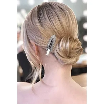 Magicsky 8PCS No Crease Hair Clips with Rhinestones for Women