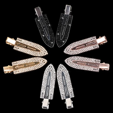 Magicsky 8PCS No Crease Hair Clips with Rhinestones for Women