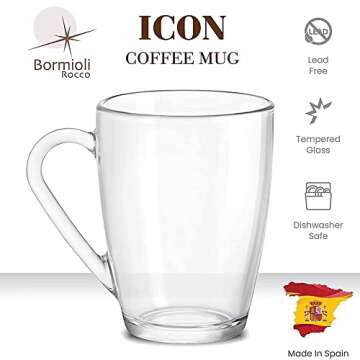 Bormioli Rocco Icon Glass Mug 32 cl - Durable and Elegant