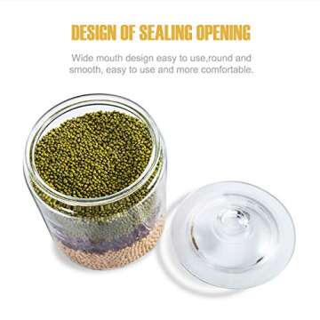 Masthome Large Glass Jar,1 Gallon Glass Jar with Lid, Airtight,Dishwasher Safe,Wide Mouth Glass Stor...
