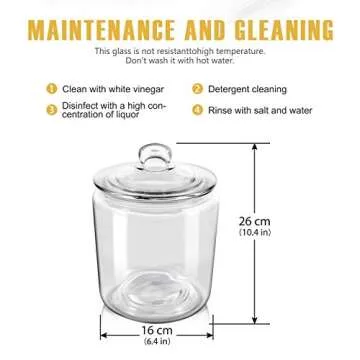 Masthome Large Glass Jar,1 Gallon Glass Jar with Lid, Airtight,Dishwasher Safe,Wide Mouth Glass Storage Canister for Pasta,Flour,Nuts,Cookies,& More-Send 15 Food Storage Bags