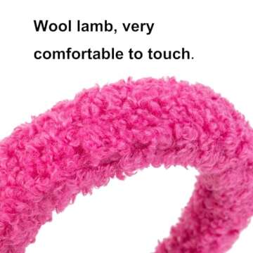 Agirlvct Wool Lamb Hairband for Spa & Makeup (2 Pack)