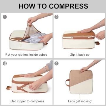 CLUCI Compression Packing Cubes for Travel Organization
