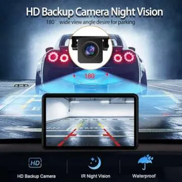 Wireless Portable Carplay Screen, 7'' HD Double Din Car Stereo Android Auto Automatic Multimedia Player, Car Stereo with Backup Camera GPS AUX 5.1 Bluetooth/Navigation Screen Auto Connect