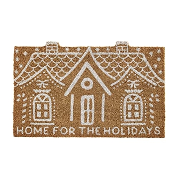 Mud Pie Gingerbread House Doormat for Holiday Cheer