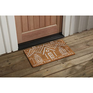 Mud Pie Gingerbread House Doormat for Holiday Cheer