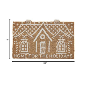 Mud Pie Gingerbread House Doormat for Holiday Cheer