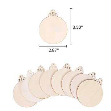 Max Fun 120Pcs Wood Slices for Christmas Crafts and Decor