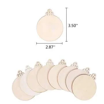 Max Fun 120Pcs Wood Slices for Christmas Crafts and Decor