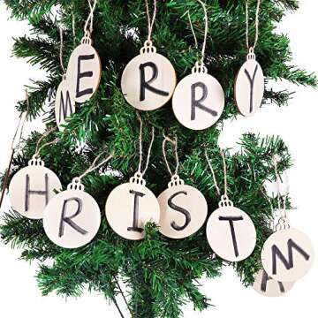 Max Fun 120Pcs Wood Slices for Christmas Crafts and Decor