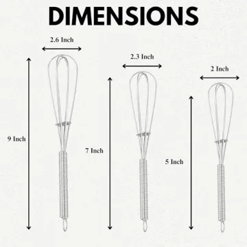 Chandler Balloon Whisk Set | Stainless Steel Kitchen Whisks