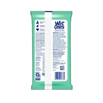 Wet Ones Sensitive Skin Hand Wipes | Travel Pack 20 ct