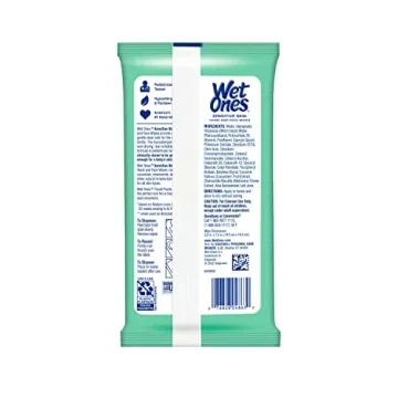 Wet Ones Sensitive Skin Hand Wipes | Travel Pack 20 ct
