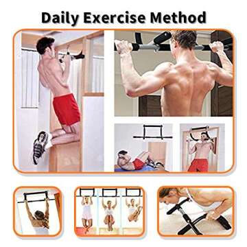 Doopro Pull Up Bar, Strength Training Pull-Up Bars, Doorway Pull Up Bar Mounted,Chin Up Bar for Door,Multifunction Home Gym Equipment