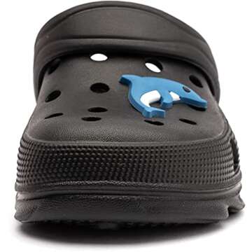 HOBIBEAR Boys Classic Graphic Infant Garden Clogs Slip on Water Shoes (Black-Size 1.5-2 Infant)