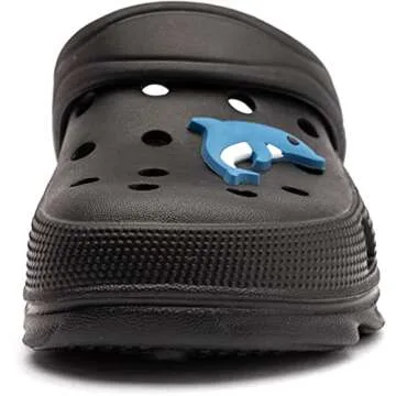 HOBIBEAR Boys Classic Graphic Infant Garden Clogs Slip on Water Shoes (Black-Size 1.5-2 Infant)